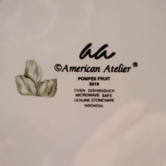 American Atelier Pompeii Fruit 8" Salad Plates # 5019 Set of 2 - Picture 8 of 13